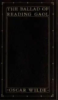 Ausgabe des Buches The Ballad of Reading Gaol aus dem Jahr 1904, schwarzer Einband mit Goldprägung