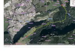 Karte des Wanderweges